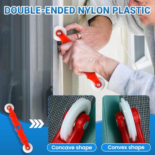 9 in 1 Screen Repair & Replacement Kit, Window Screen Roller Tool Set - size: 9 IN 1
