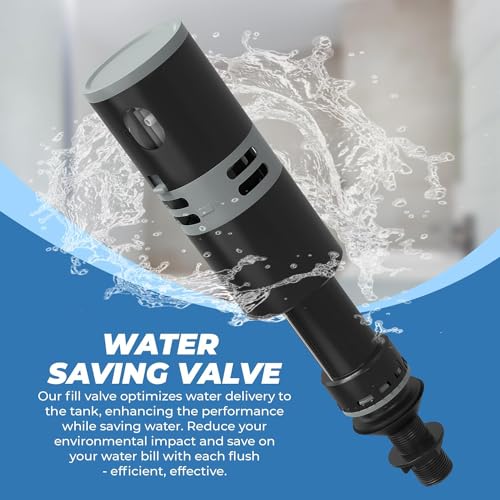 Toilet Fill Valve Replacement, Adjustable 8.7" to 12.2" Toilet Tank Fill Valve, Easy Install, Fix Running Toilet, Quiet Refill, Fits Most Standard Toilets (1 Pack (Single Replacement))