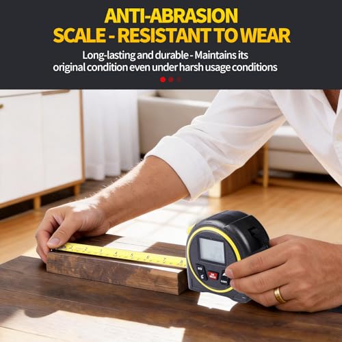 Laser Tape Measure 131FT, 3-in-1 Laser Distance Meter with Tape Measure, LCD Display, Portable Measuring Tool for Home, Construction, DIY