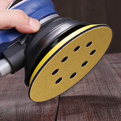 5-Inch 8-Hole Hook and Loop Sanding Discs, Orbital Sander Sandpaper Discs, 100 Pieces Round Sandpaper Set, 80 Grit - size: 80-Grit