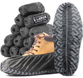 X-Large Shoe Covers Disposable Non-Slip, Non-Woven Fabric Boot Covers, Stretchable Fits Up to Size 13 US Men (Black, 50 Pack) - color: Black, size: 50 Pack