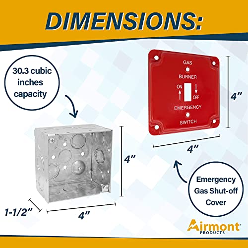 AP-1105X Series Welded Electrical Boxes and Covers (Emergency Gas Shut-Off) - size: Emergency Gas Shut-Off