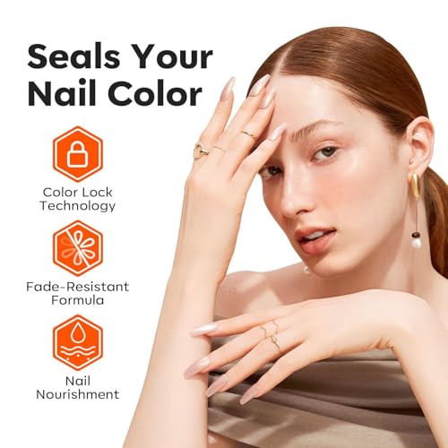 modelones 3-in-1 Nail Top & Base Coat, Quick Dry Long Lasting Shine - color: 217