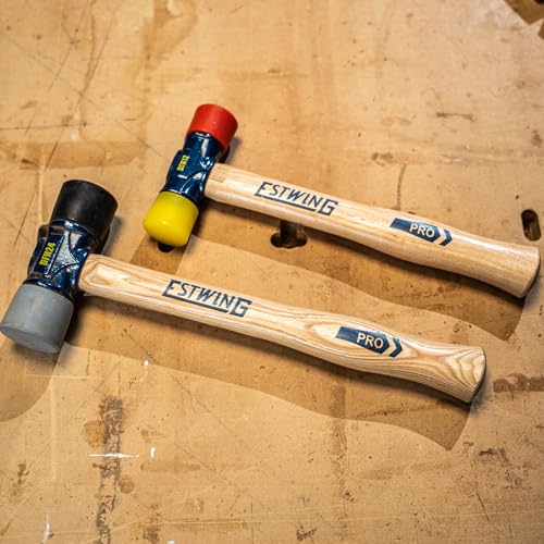 ESTWING Rubber Mallet, 24oz Black & Gray Mallet, DFH24 - size: 24 oz