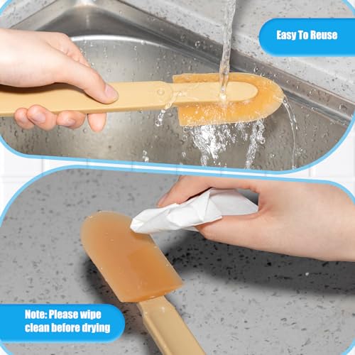 Gisafai 4 Size Set Rubber Caulking Tool Silicone Caulking Finishing Tool Tips Set Applicator with ABS Handle Grip for Brick Skirting Kitchen Bathroom