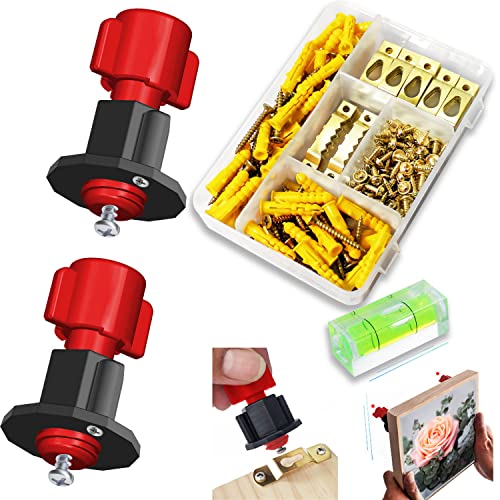 DIKOO Picture Hanging Kit - Keyhole Position Mark Tool and Hangers Assorted