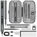 STREBITO 155 in 1 Electric Screwdriver Set, Electric Precision Screwdriver | Upgraded 5 Torque & Indicator, 140 S2 Magnetic Bits, 500mAh Battery, Electronics Tool Kit for RC, Computer, PC, Laptop, Phone - color: Upgraded-grey