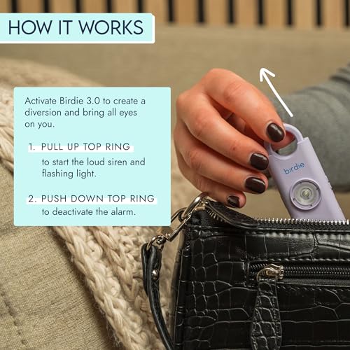 She’s Birdie 3.0 New Version – The Original Personal Safety Alarm for Women by Women–Loud Siren, Flash Light and Rechargeable Battery in a Variety of Colors (Indigo Blue) - color: Indigo Blue
