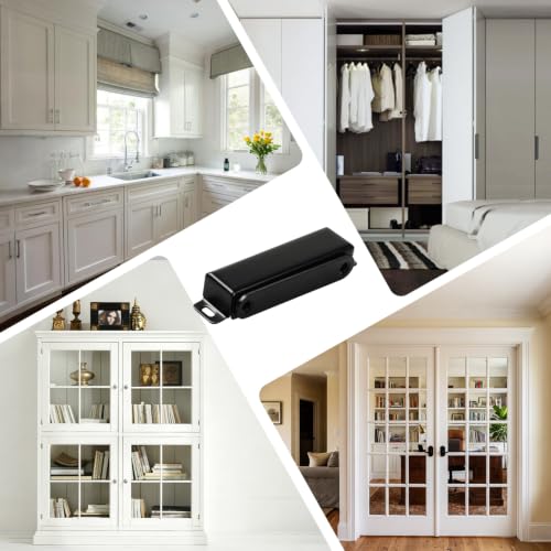 Strong Cabinet Magnets for Closure 20 lbs 6 Pack - Pet-Proof Your Closet - color: Black, size: 20lbs x 6