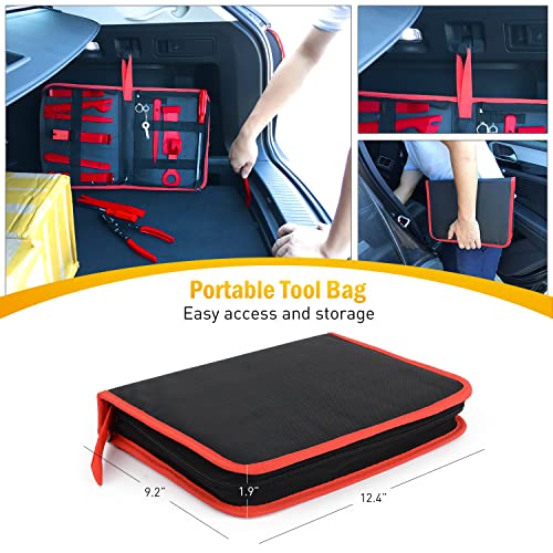 GOOACC 19Pcs Trim Removal Tool Set with Storage Bag - color: Red