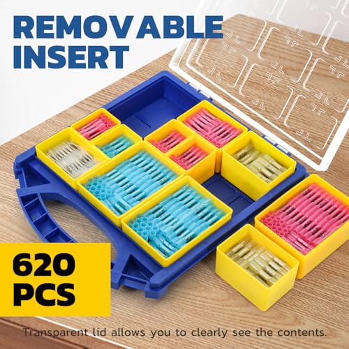 haisstronica 620PCS Heat Shrink Butt Connectors Kit, 26-10 AWG - size: 620PCS