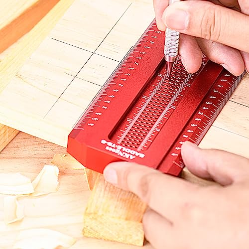 Woodworking Saddle T-Square Ruler 6in, T-Square for Carpenter Work, Layout and Measuring Tools - style: 6inch