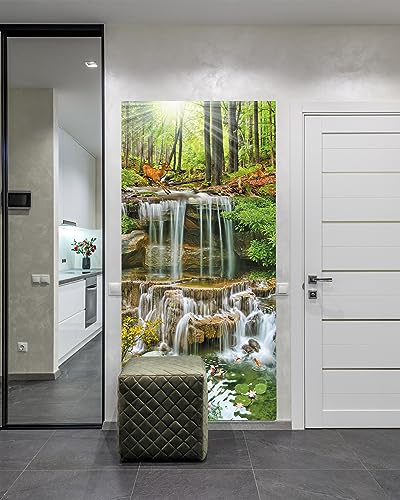 FLFK Door Mural Sticker - Landscapes,Peel and Stick,Combined Size 32"x80",Split into 2 Pieces - color: Mt1122, size: 32"x80"