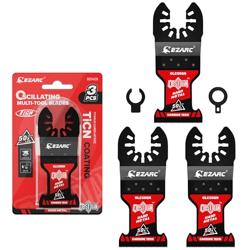 EZARC Obsidian Carbide Oscillating Saw Blades for Hard Metal, 3-Pack - size: 3 PCS