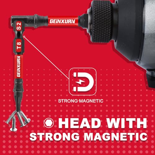 Geinxurn 15 Pieces T8 Impact Tough Magnetic Screwdriver Bit Set, 2 In. #8 Torx Head power Bit Set, S2 Alloy Steel T8 Star Bit - size: 2"-15PCS, style: T8