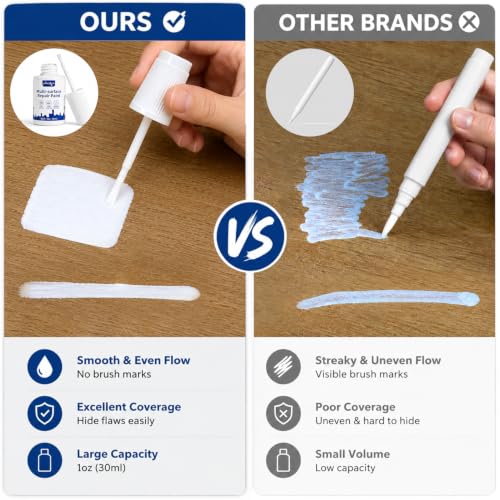 White Touch-Up Paint Pen1Oz, Water Based Scratch Repair for Wood Furniture