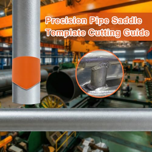 10 Pack Pipe Saddle Template, Precision Pipe Saddle Template Cutting Guide for Accurate Arc Edge Contour, Time-Saving Layout Tool, Welding, Plumbing on ¾ inch to 8 inch (DN20mm-DN200mm) Pipes