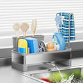 Ewaiira Stainless Steel Sink Caddy, Sponge Holder for Kitchen Sink 9.8″ - color: C-gray