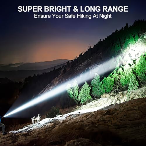 Rechargeable Flashlights High Lumens,Super Bright Small Powerful Flashlight - color: Yellow Gold