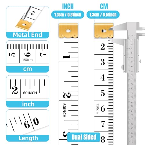 Soft Tape Measure 24 Pack - 60Inch/150cm Flexible Measuring Tape for Body Sewing Tailor & Fabric, Double Scale Ruler for Body Measurements, Craft Supplies (White) - color: 24pcs-white