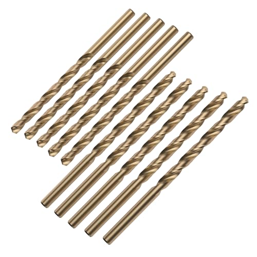 LU&MN M35 Cobalt HSS Twist Drill Bit, 3/16", 10 PCS - size: 3/16 in