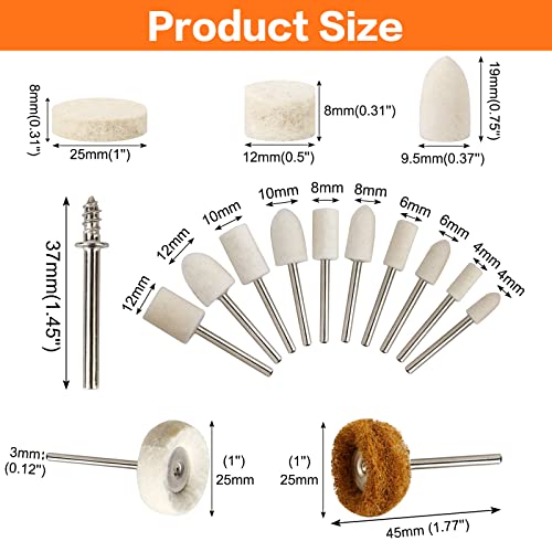 134Pcs Polishing Kit for Dremel Buffing Wheels, 1/8" Shank Polishing Bits - style: 134PCS Buffing Wheels