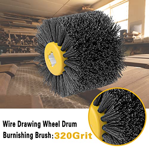 Shinboc 4.7x4 Inch Surface Conditioning Tool, 320 Grit Nylon Drawing Wheel - style: 320 Grit