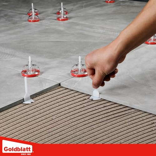 Goldblatt Tile Leveling System with 250 1/16" Spacers & 100 Reusable Caps
