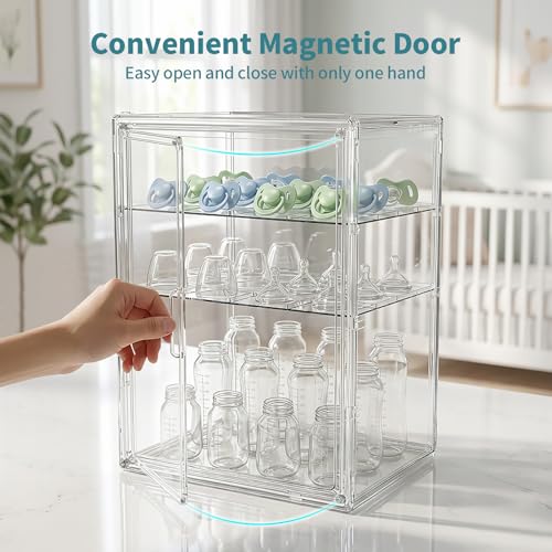 Upgraded Baby Bottle Storage Organizer for Countertop Cabinet, Thickened - size: X-Large