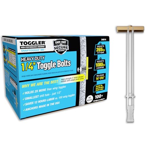 TOGGLER SNAPTOGGLE BB Toggle Anchor 1/4-20 UNC, 100 Pack, w/o Bolts - size: 1/4"-20