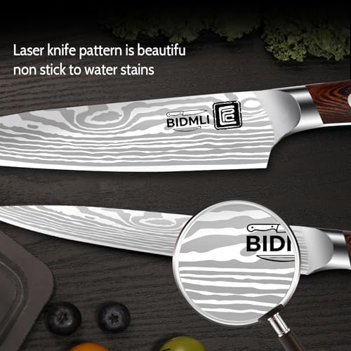 17-Pack kitchen knife set, wooden blocks,sharp high carbon stainless steel blades,hardwood handles,Sharpener,chicken bone clipper,microfiber towels,gift packaging,for families, restaurants, chefs. - color: Black