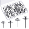 Zhengmy 40 Pcs Double Headed Picture Hangers Nails 4 Size, Silver - color: Silver