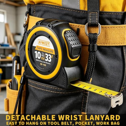 33 FT Heavy Duty Tape Measure for Body Fabric Measuring Retractable