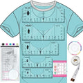 Vowlove T-Shirt Ruler for Precise Vinyl Alignment, Heat Press Guide Tool - color: 01 Black