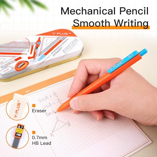 YPLUS Geometry Set, Protractor and Compass Set for Students, 12Pcs - size: 1 Count (Pack of 12)
