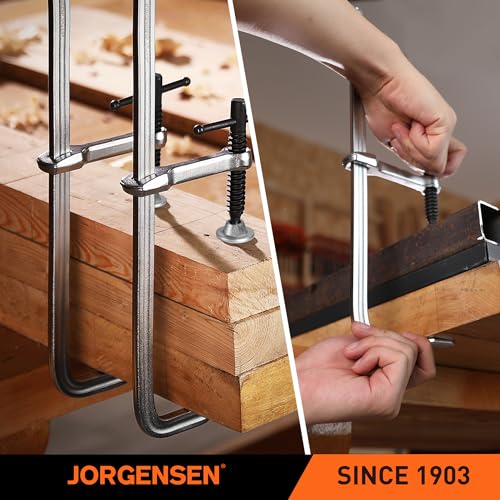 Jorgensen 18-Inch Light-Duty Drop Forged Steel Bar Clamps, 2-Pack - size: 18 Inch