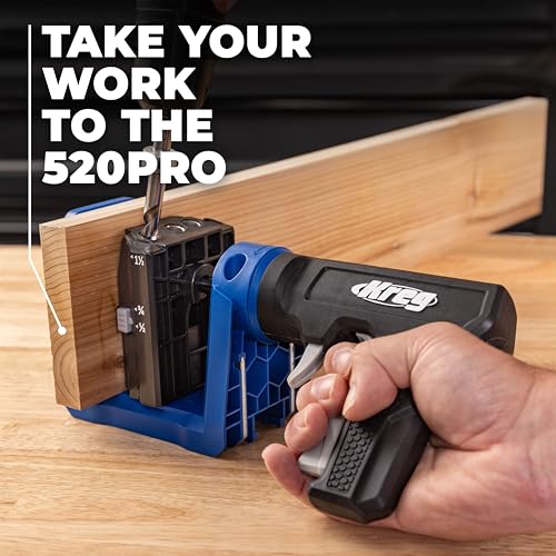 Kreg Pocket-Hole Jig 520, Woodworking Jig, 60 Screws, KPHJ520PRO2