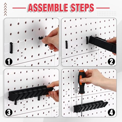 Novabright 1 Pc Black Pegboard Screwdriver Holder Pegboard Accessories - color: Black