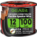 GEARit 12 Gauge Speaker Wire 100FT, 12/2 CCA Cable for Home Theater - color: Black, size: 12AWG / 100 Feet