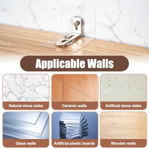 10 Pack Furniture Anchors for Baby Proofing, Furniture Wall Straps - color: Transparent Silver Furniture Anchors - 10 Pack