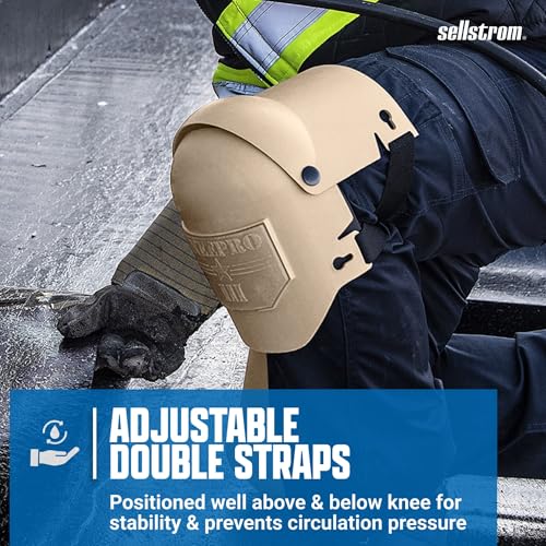 Sellstrom KneePro Professional Construction Kneepads for Work - Men & Women - color: Tan