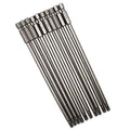 10PCS 6"/150mm T25 Torx Head Screwdriver Bit Set, 1/4 Inch Hex Shank with Quick Release Slot,S2 Steel Magnetic Security Tamper Proof Star 6 Point Screw Driver Kit Tools - color: 150mm/6inch, size: T25