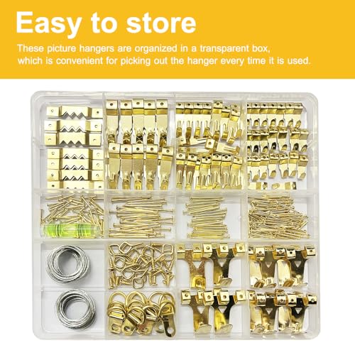 FUZANWJ Picture Hangers, Picture Hanging Kit，330pcs - size: Gold