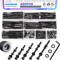 mxuteuk 420PCS M3 Screws,M3x30/35/40/45/50mm Hex Socket Head Cap Screws Bolts Nuts Kit,12.9 Grade Alloy Steel M3 Bolts with Hex Wrench - size: 420PCS M3 x 30/35/40/45/50mm