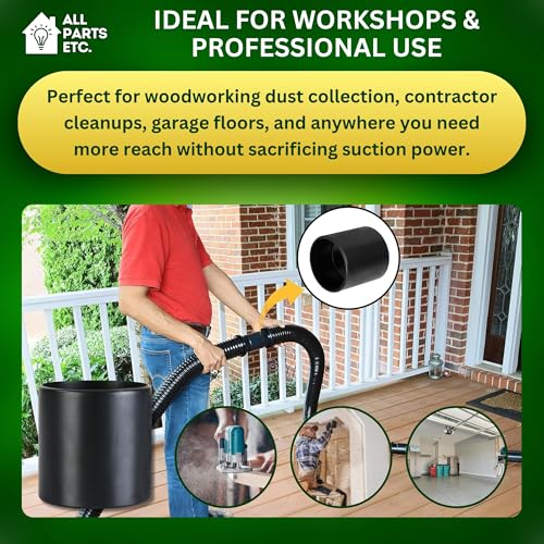 2-Pack 2.5" Vacuum Hose Coupling Connector – Wet Dry Vac Hose Adapter Compatible with Shop Vac, Craftsman & More– Extend Vacuum Reach by Joining 2 Hoses - size: Hose Coupling