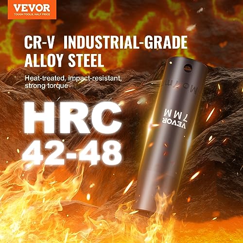 VEVOR 1/2" Drive Impact Socket Set 65 Piece, 3/8" to 1-1/4" and 10-24mm - size: 1/2" 65 PCS