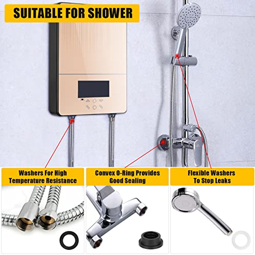 155 PCS Rubber & Silicone Hose Washers Kit, 20 Sizes with Screen Filter - size: 155PCS