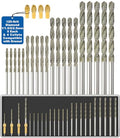 Sworker Diamond Drill Bits 1mm 1.5mm 2mm 2.5mm 5 Each 120-Grit 20Pcs with 4 Collets Compatible with Dremel Rotary Tool for Sea Glass Stone Shells Jewelry Making Porcelain Ceramic Gems - style: 20Bits+4Collets