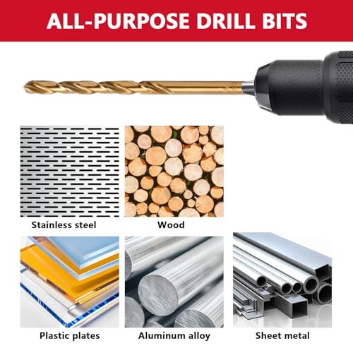 Cobalt Drill Bit Set - 29Pcs M35 High Speed Steel Drill Bits 1/16"-1/2" - style: 29 pcs Cobalt-Inclined