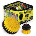 Drill Brush - Drill Brush Kit - Drill Brushes for Cleaning - Shower Cleaner - color: Yellow